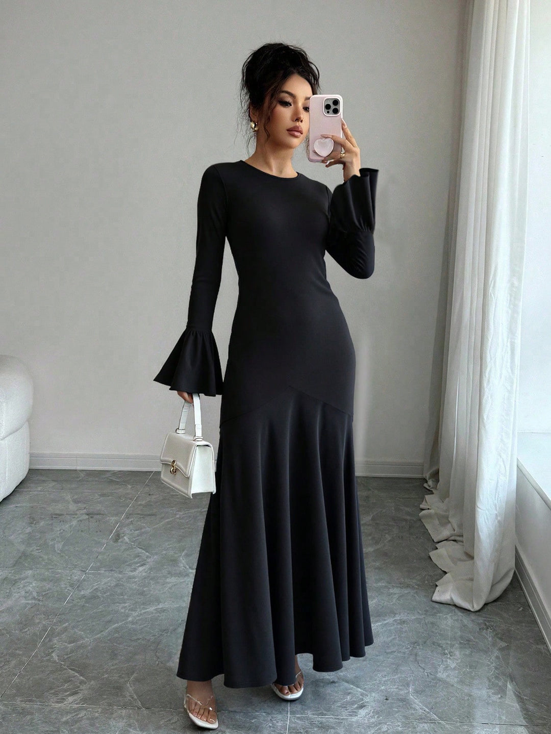 Rochie maxi SHEIN, negru