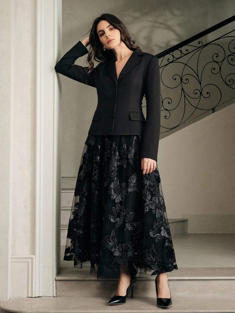 Rochie midi SHEIN, negru