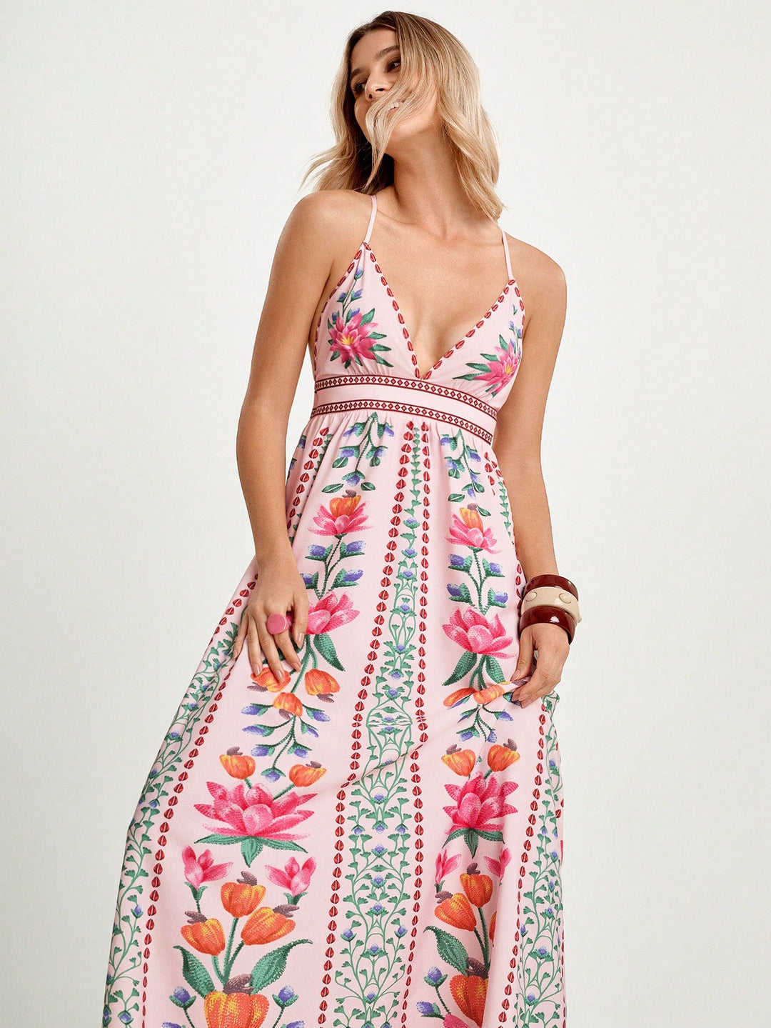 Rochie maxi SHEIN, mix culori