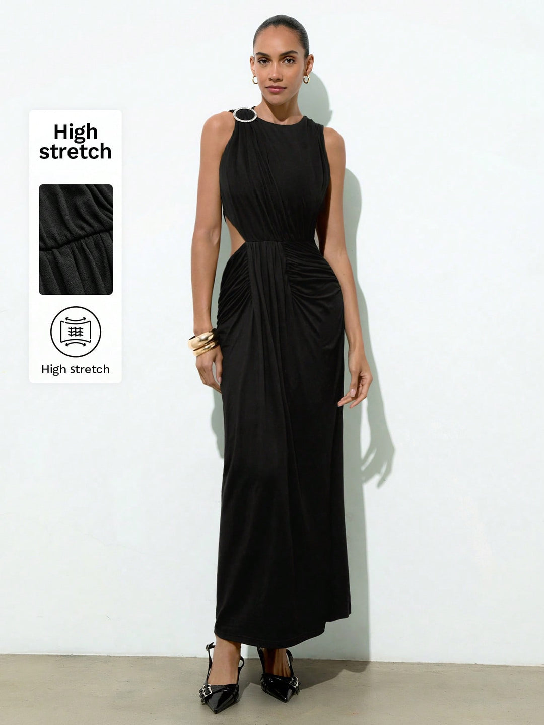 Rochie maxi SHEIN, negru