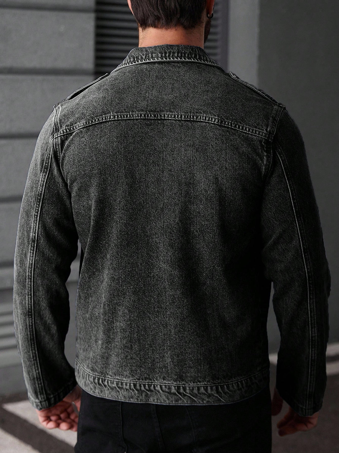 Jachetă de blugi Shein, negru