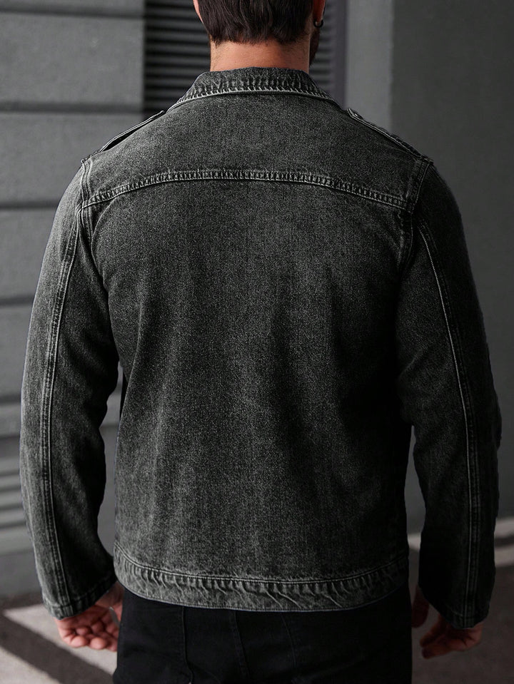 Jachetă de blugi Shein, negru