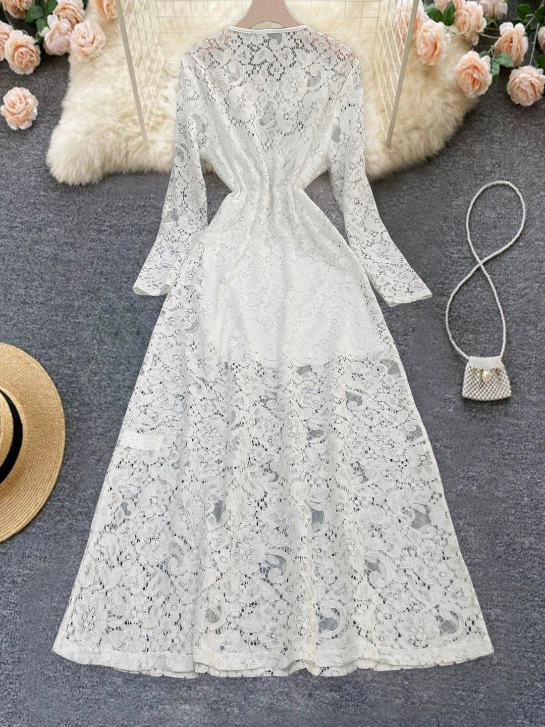 Rochie maxi SHEIN, alb