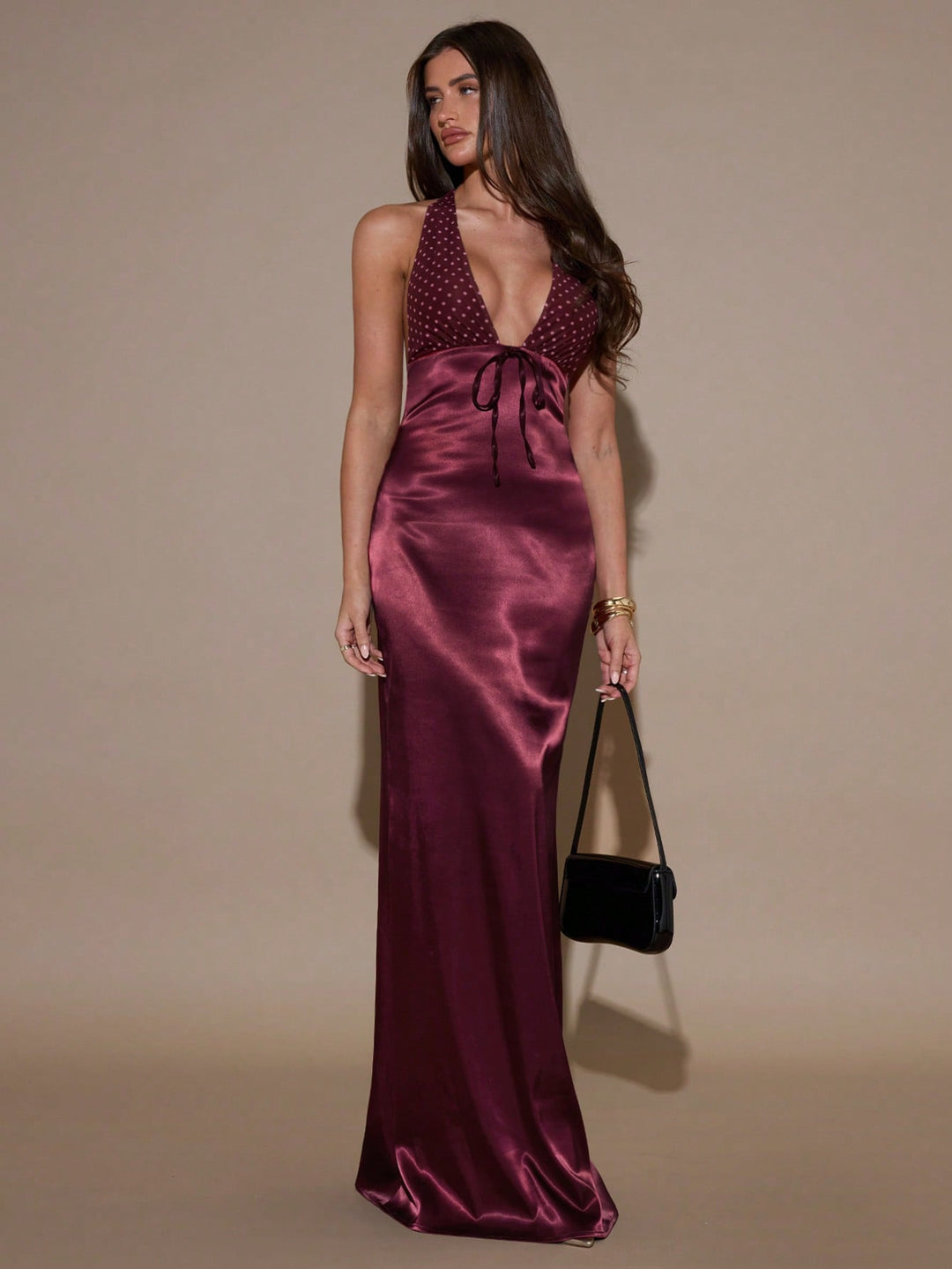 Rochie maxi SHEIN, vișiniu