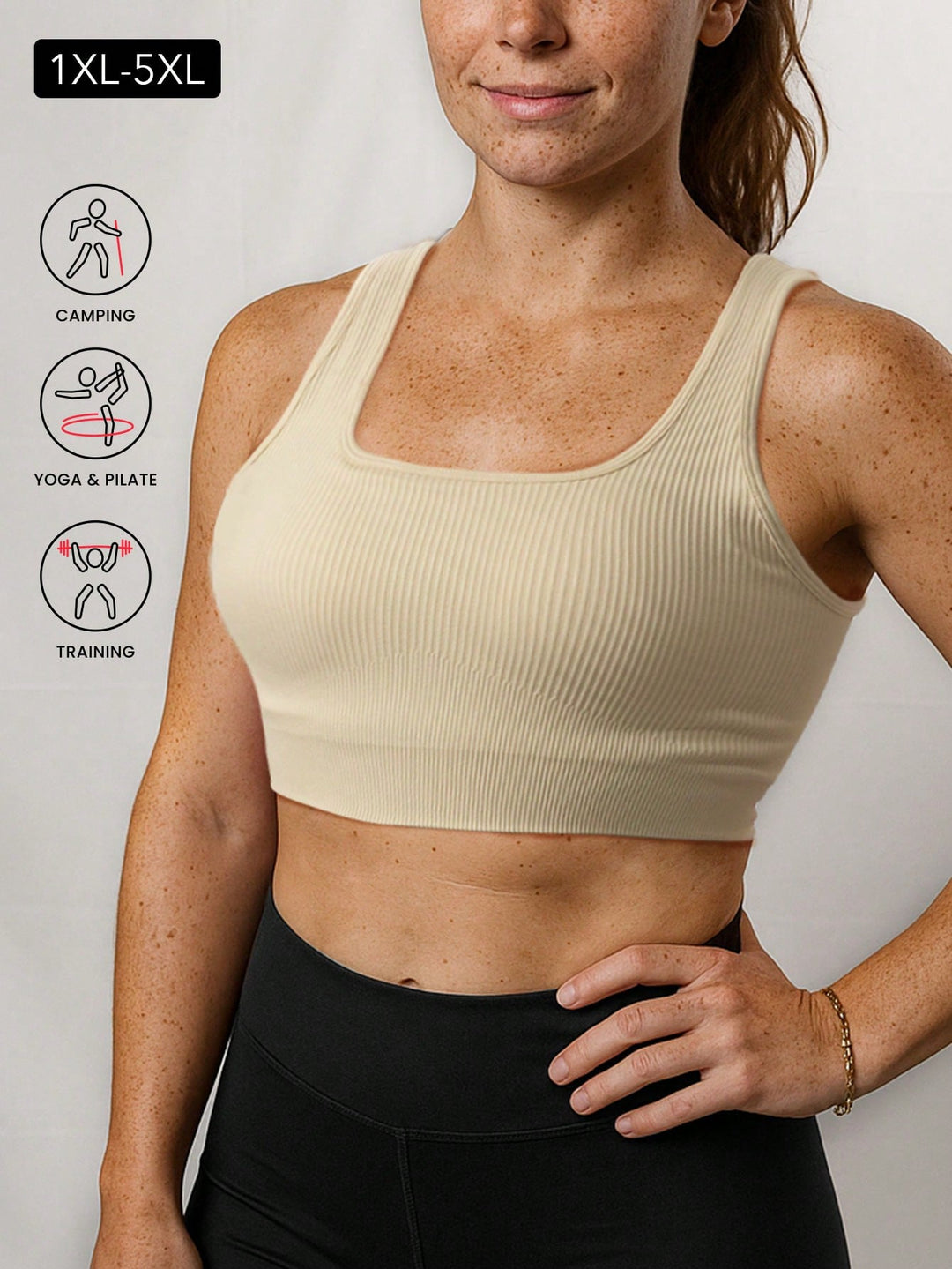 Sutien sport SHEIN, auriu