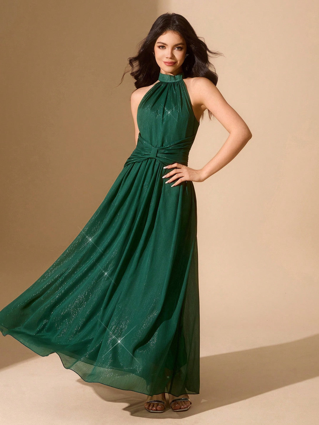 Rochie de petrecere SHEIN, verde