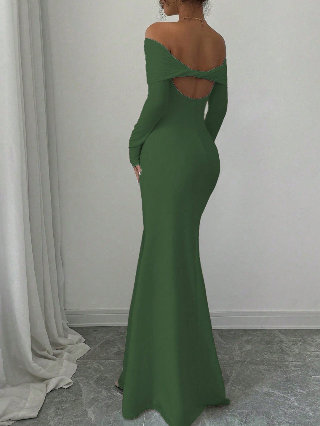 Rochie maxi SHEIN, verde
