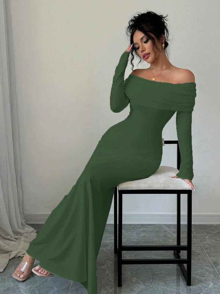 Rochie maxi SHEIN, verde