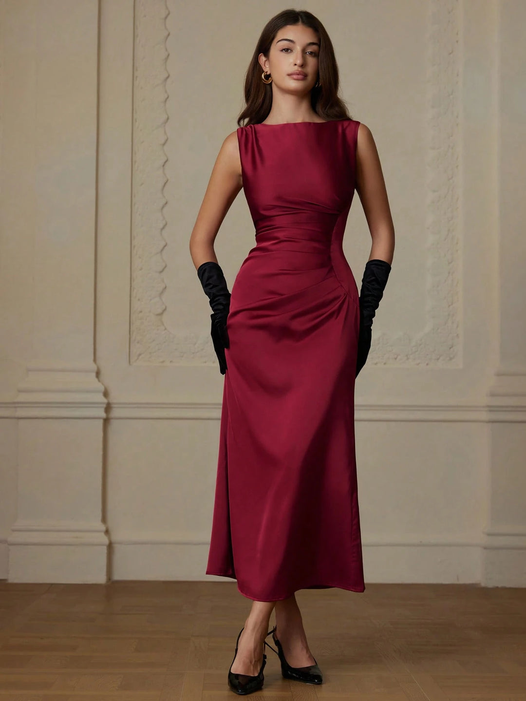 Rochie maxi SHEIN, vișiniu