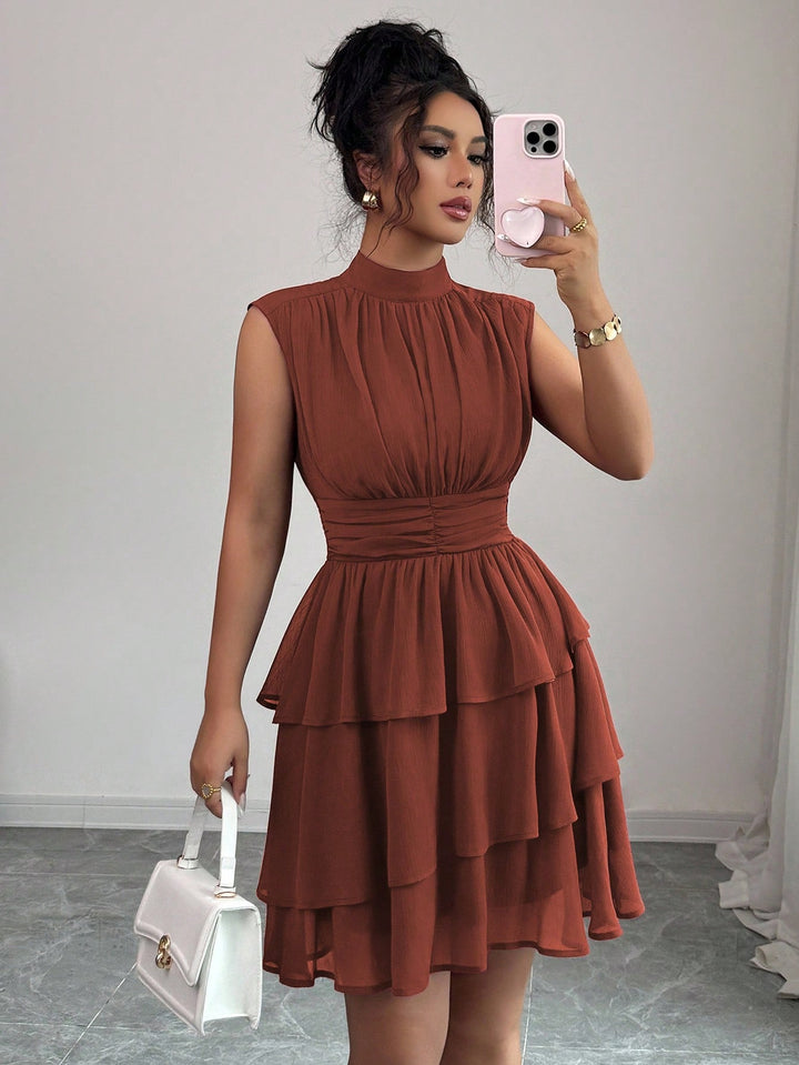 Rochie scurtă SHEIN, maro