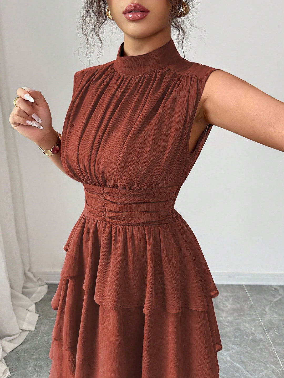 Rochie scurtă SHEIN, maro
