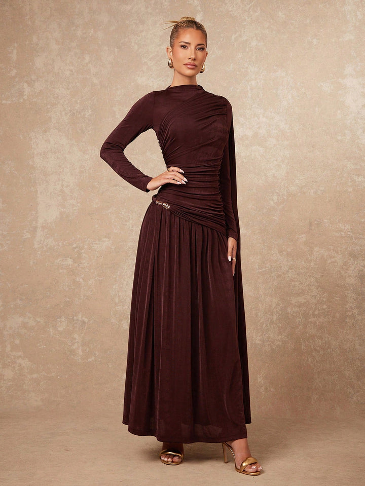 Rochie maxi SHEIN, maro