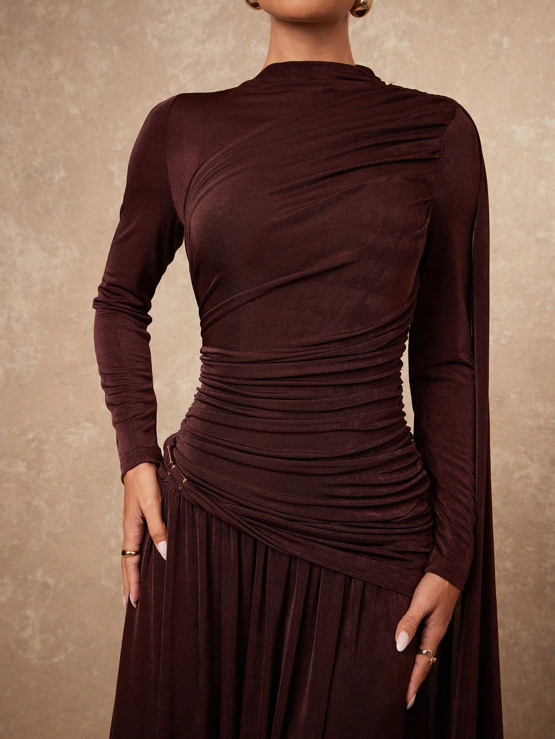 Rochie maxi SHEIN, maro