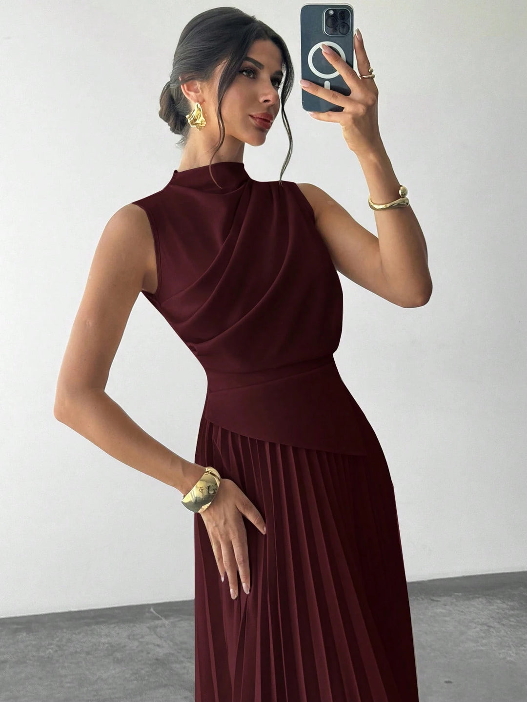 Rochie midi SHEIN, vișiniu