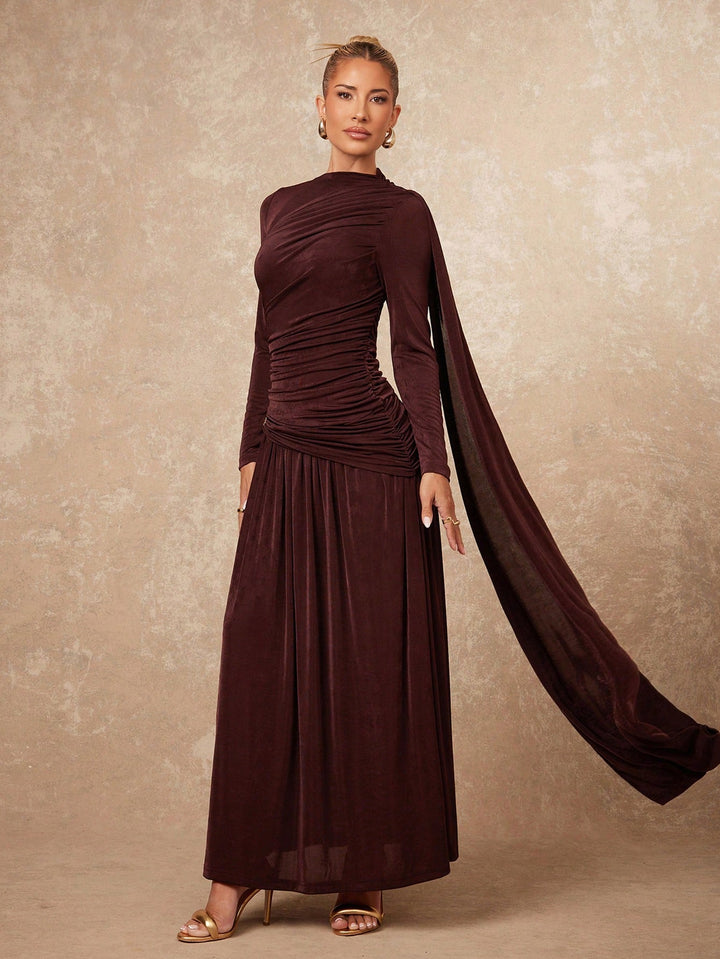 Rochie maxi SHEIN, maro