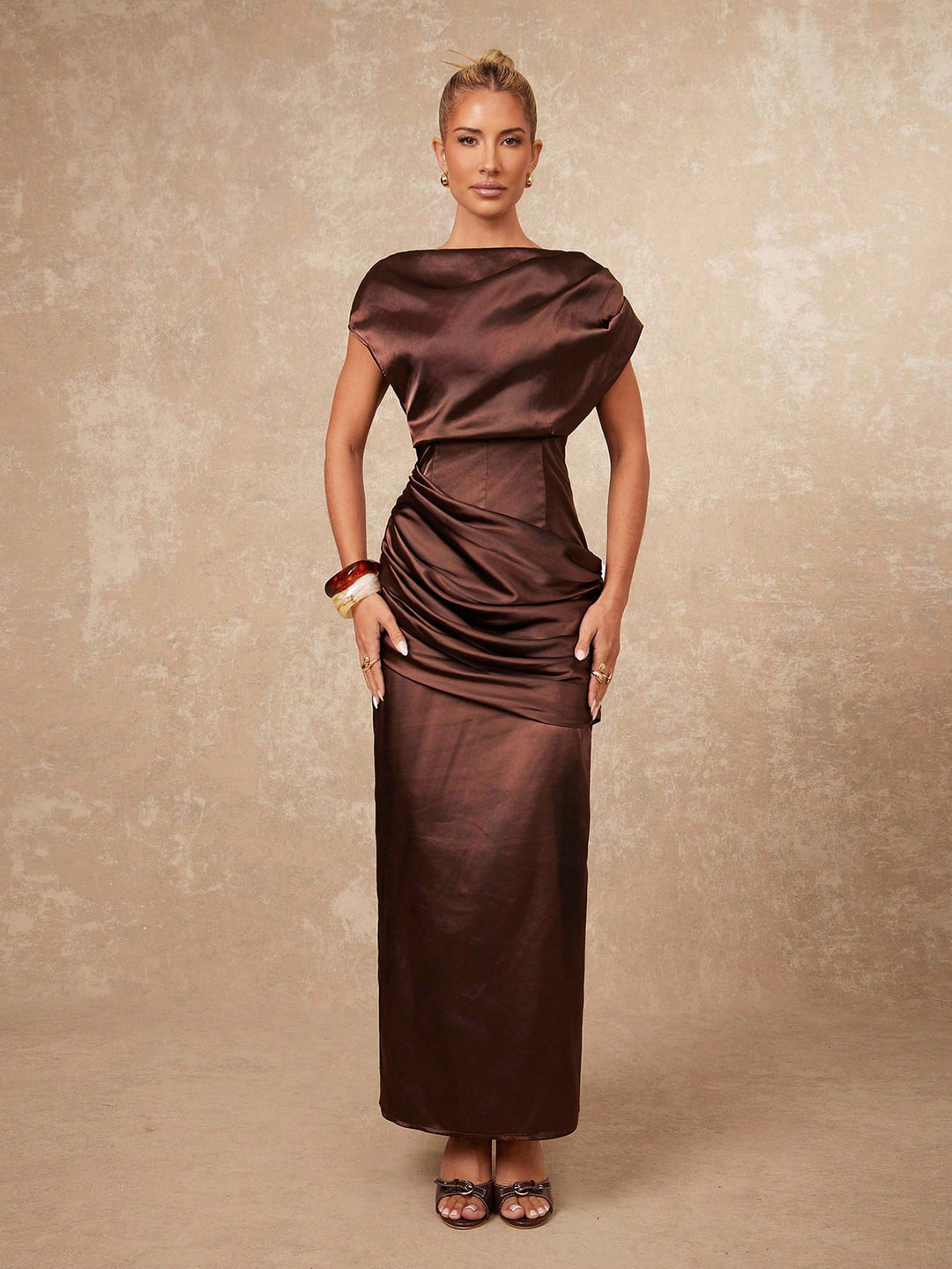 Rochie maxi SHEIN, maro