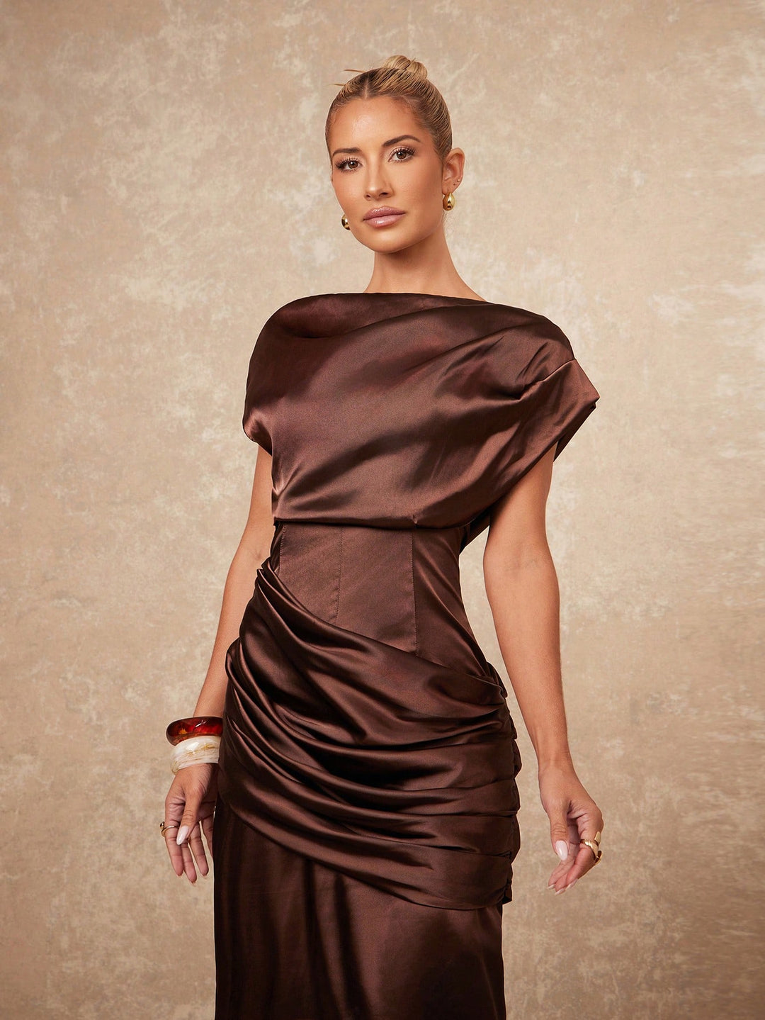 Rochie maxi SHEIN, maro