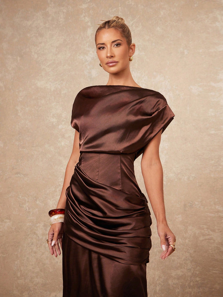 Rochie maxi SHEIN, maro