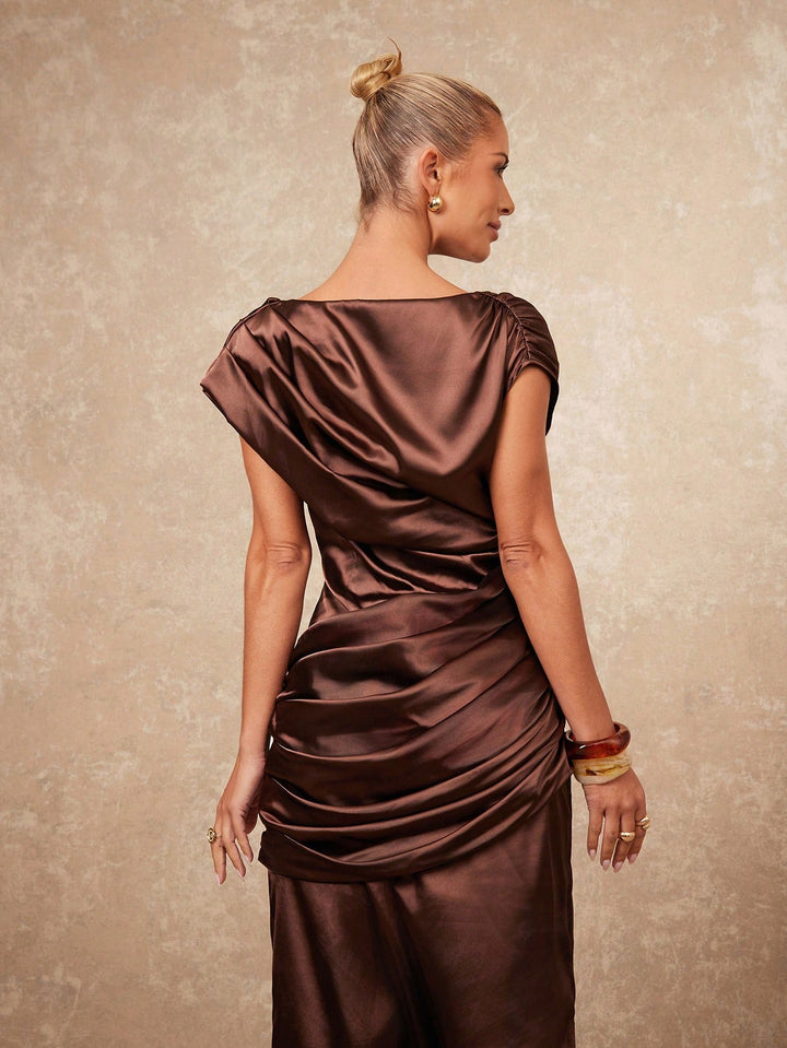 Rochie maxi SHEIN, maro