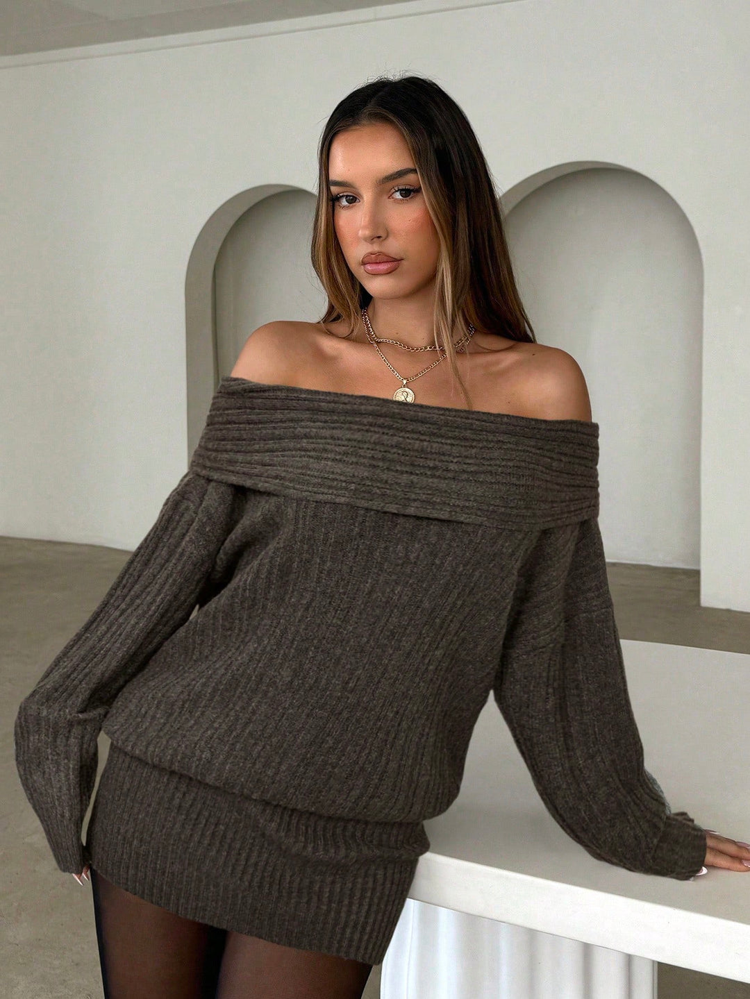 Rochie SHEIN, maro