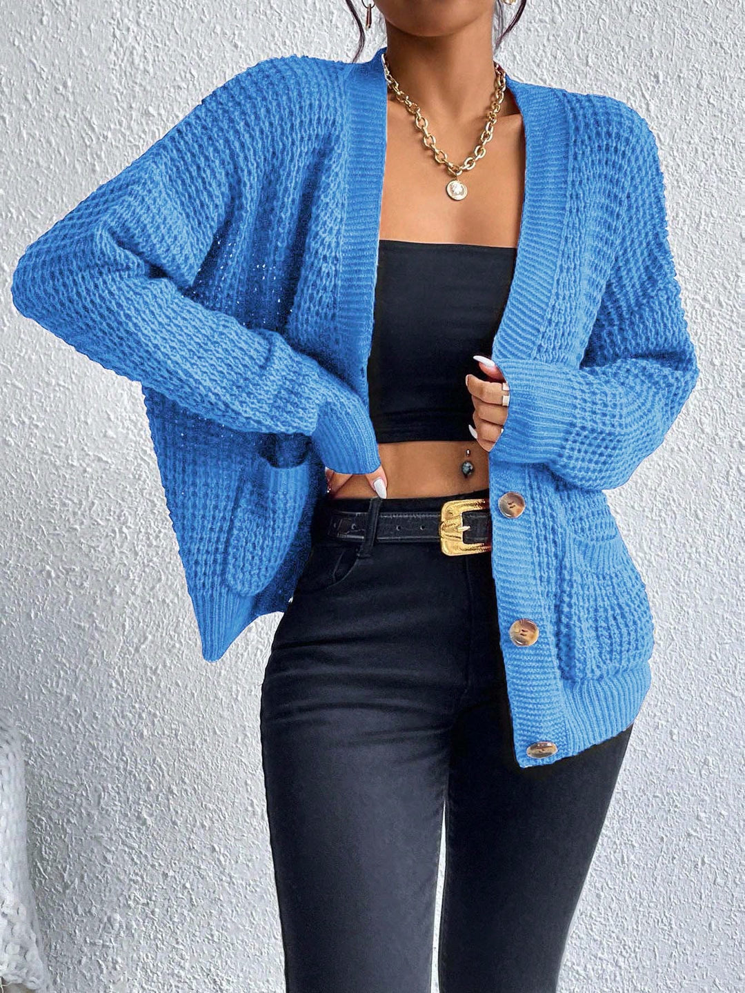 Cardigan SHEIN, albastru