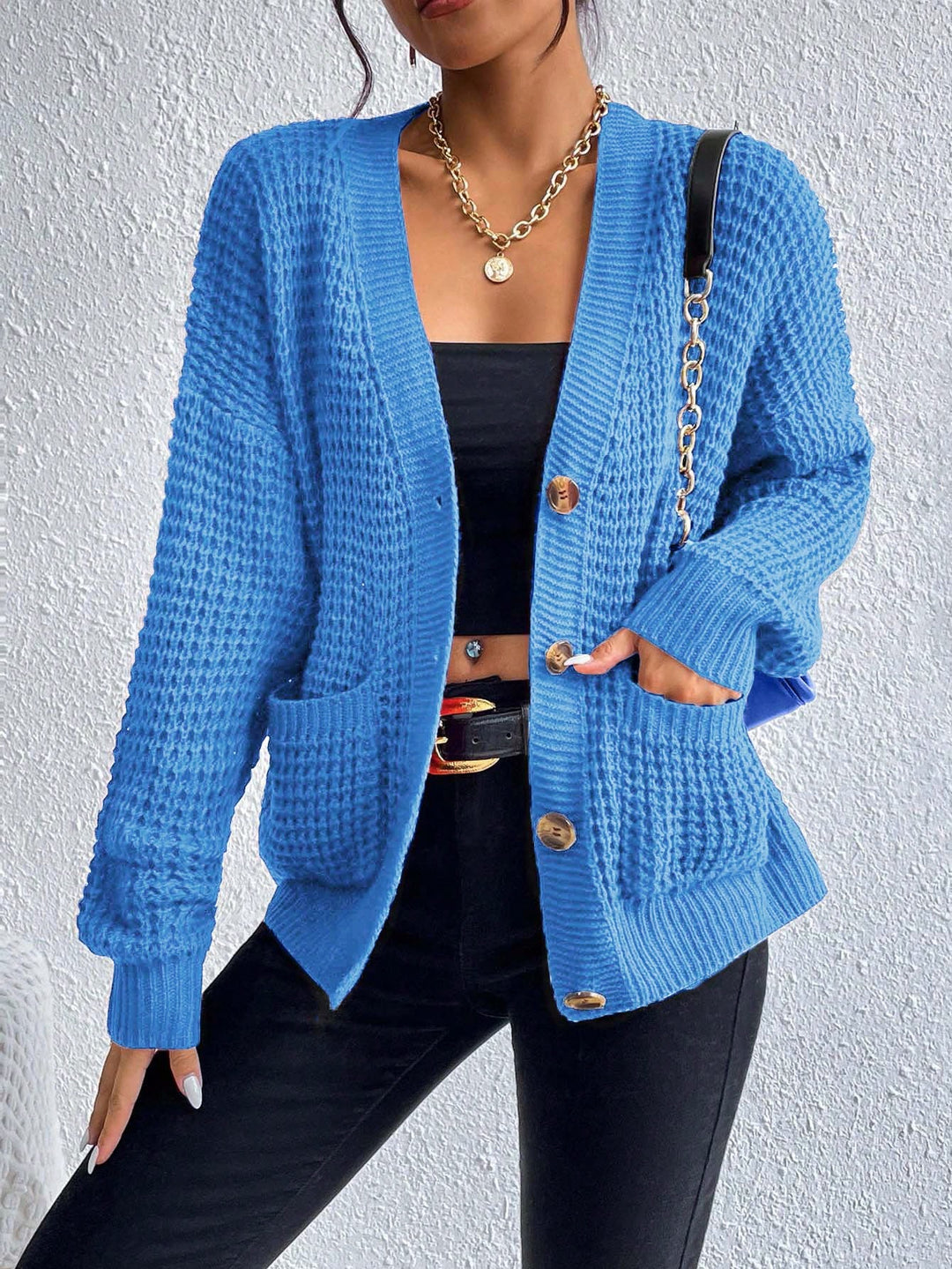 Cardigan SHEIN, albastru