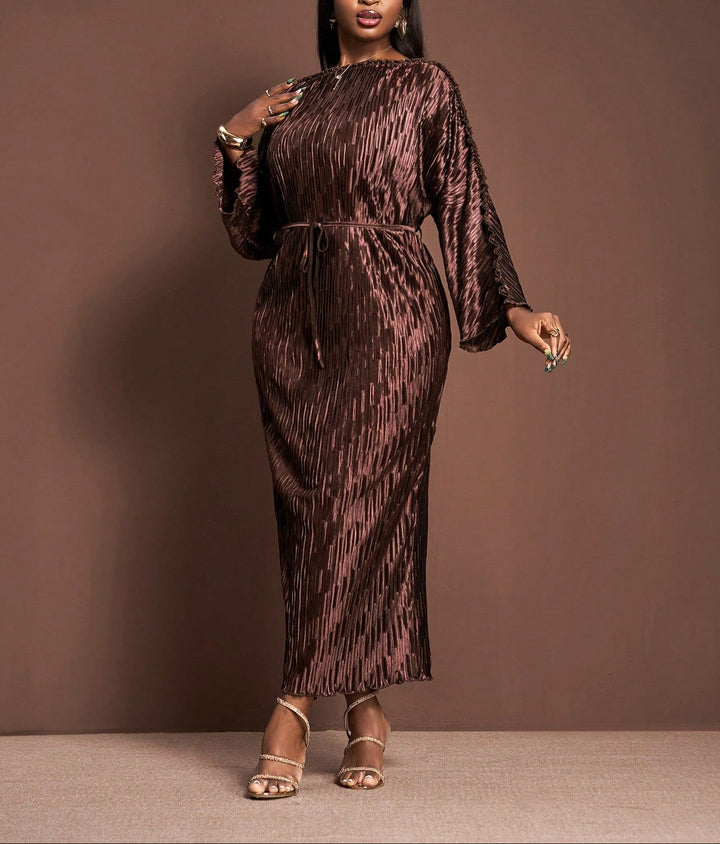 SHEIN maxi ruha, barna