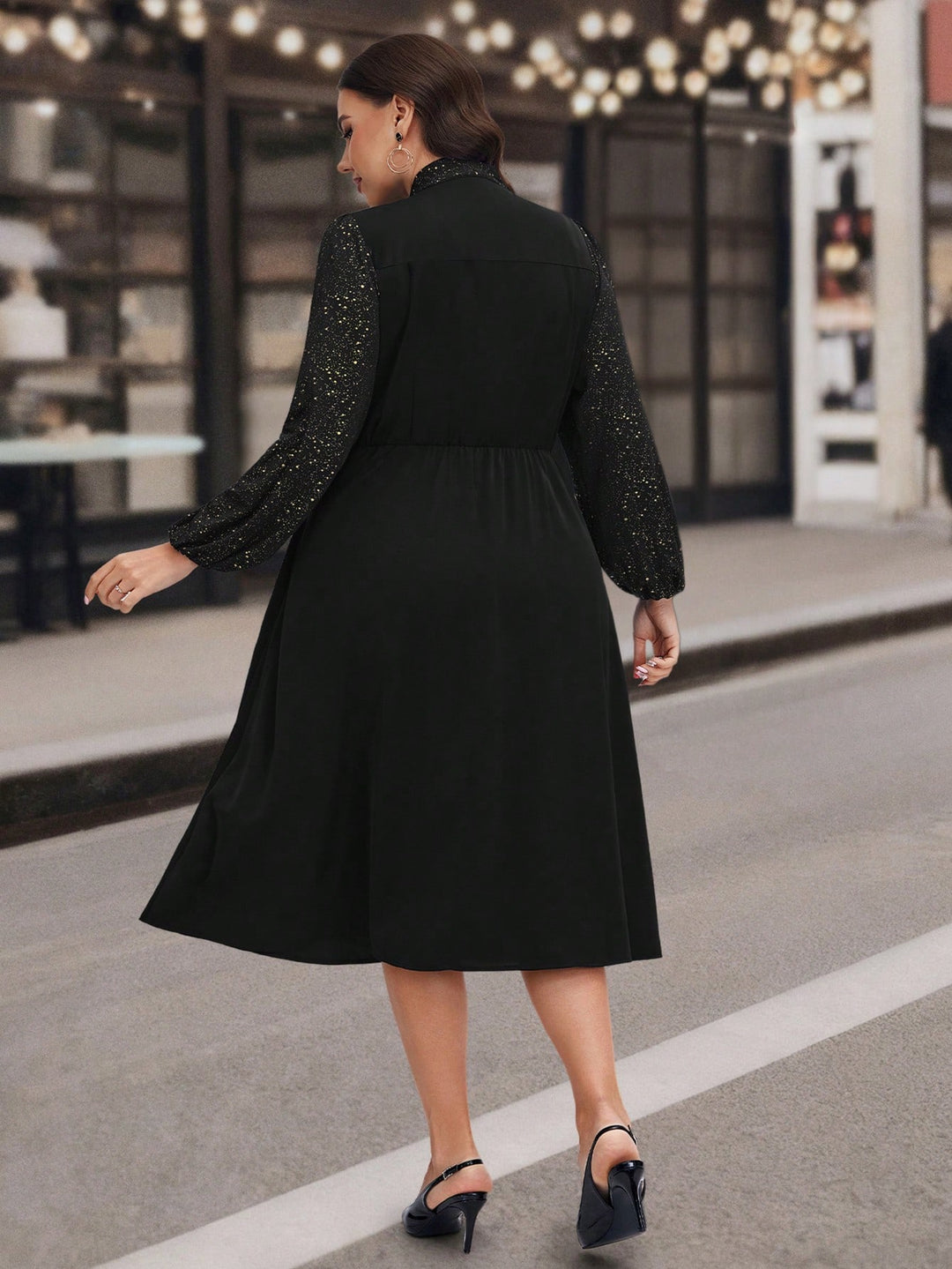 Rochie midi SHEIN, negru