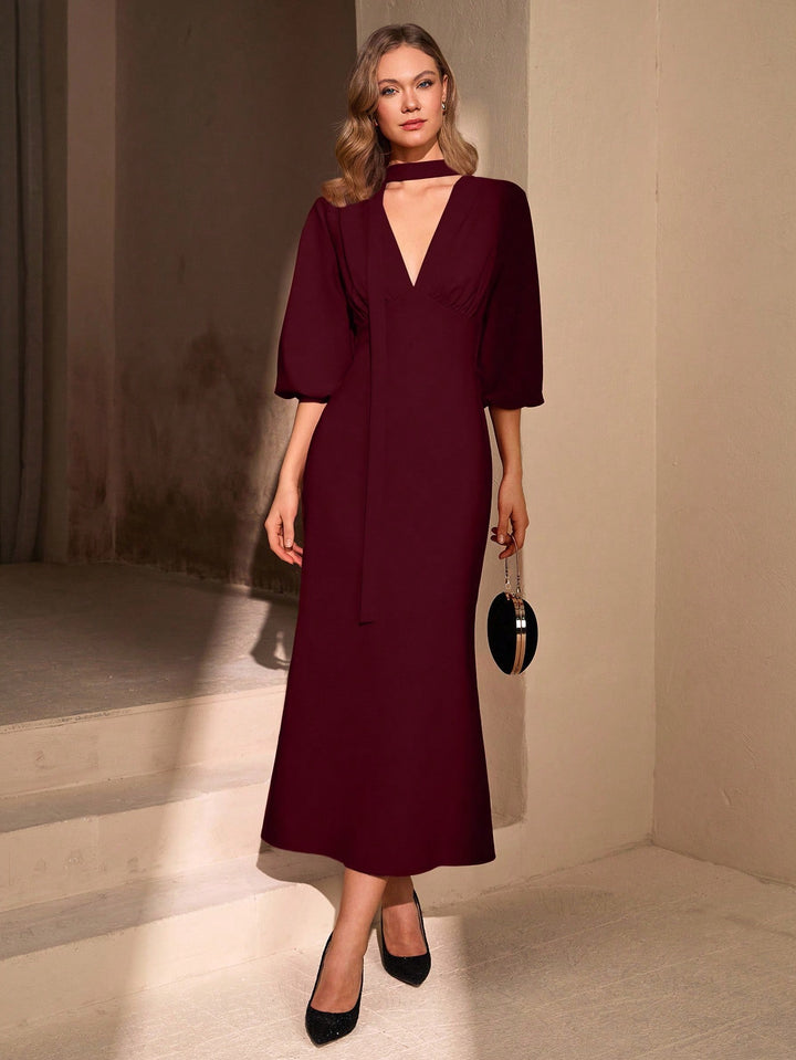 Rochie maxi SHEIN, vișiniu