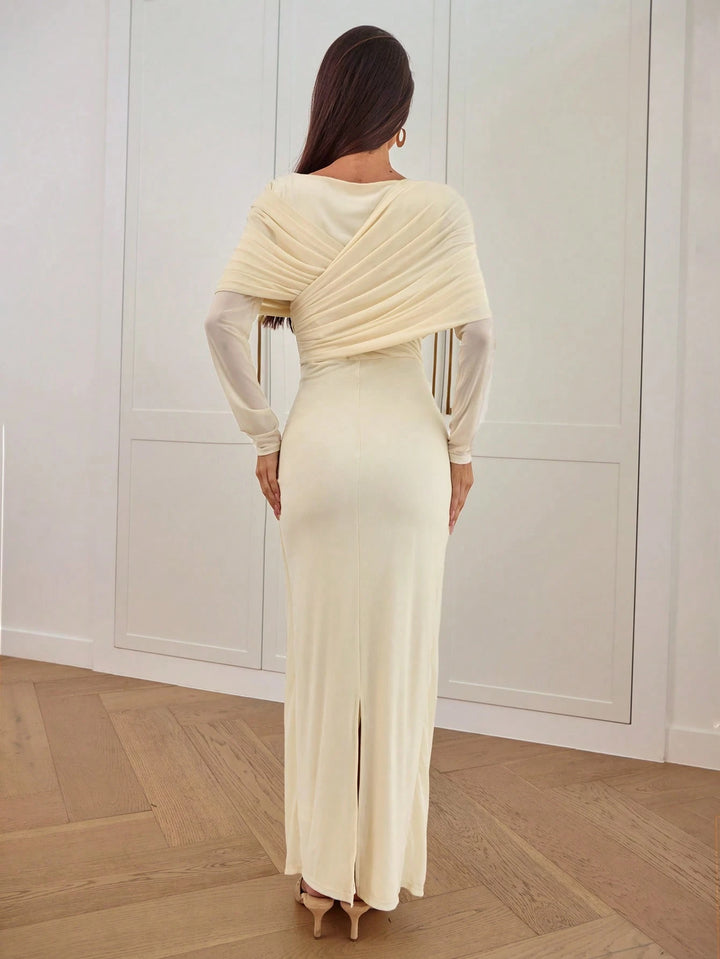 Rochie maxi SHEIN, crem