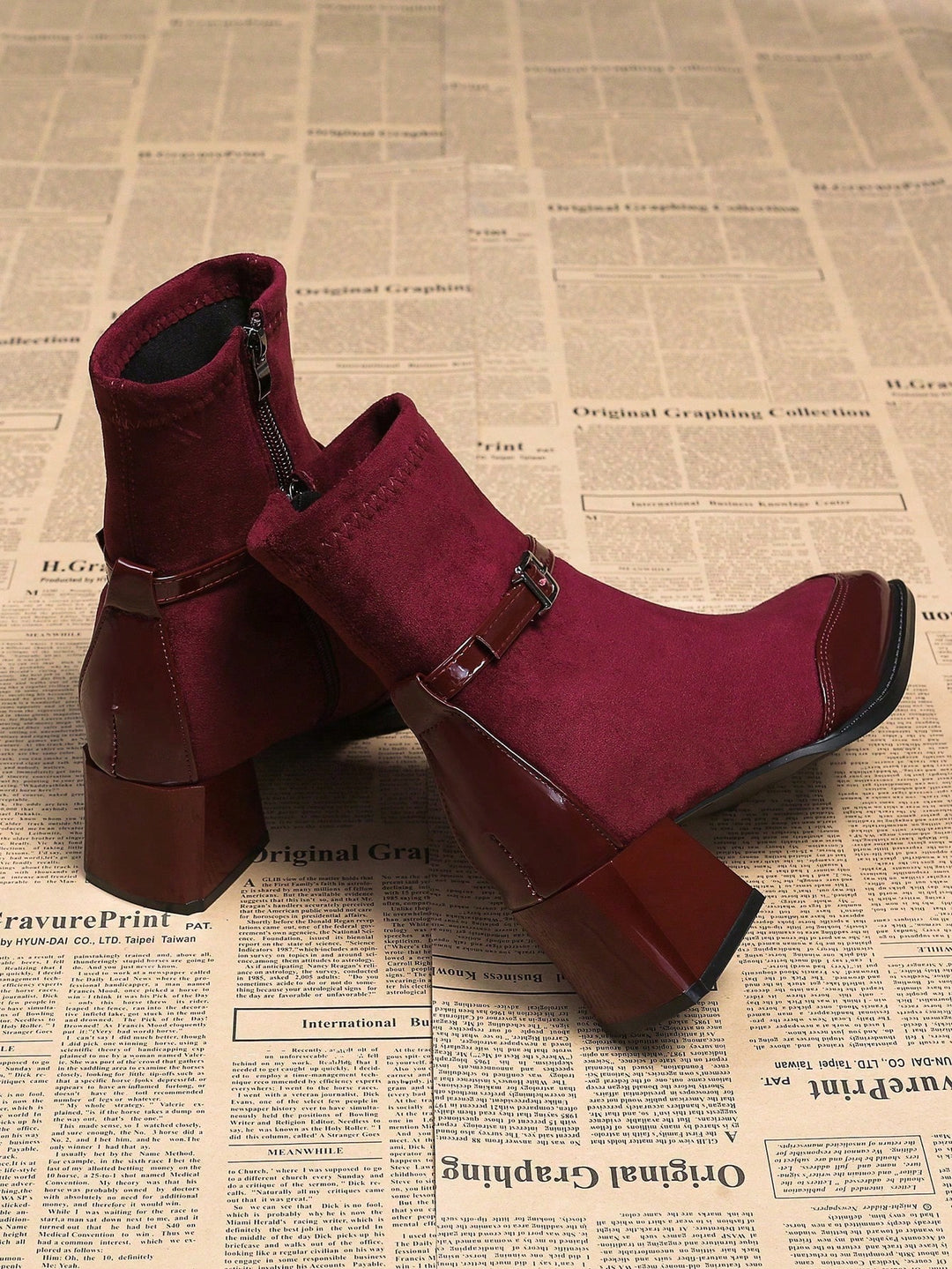 Botine SHEIN, vișiniu