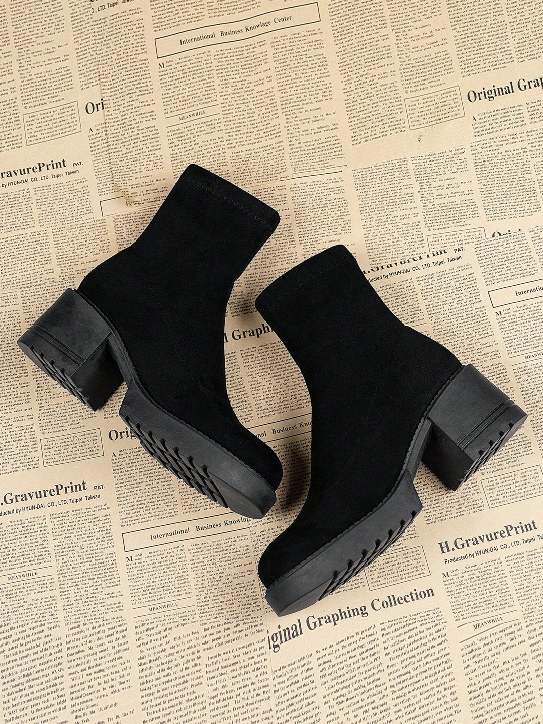 SHEIN bokacsizma, fekete