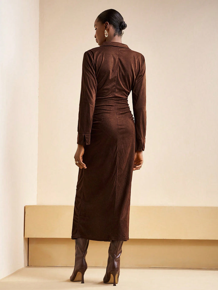 Rochie maxi SHEIN, maro