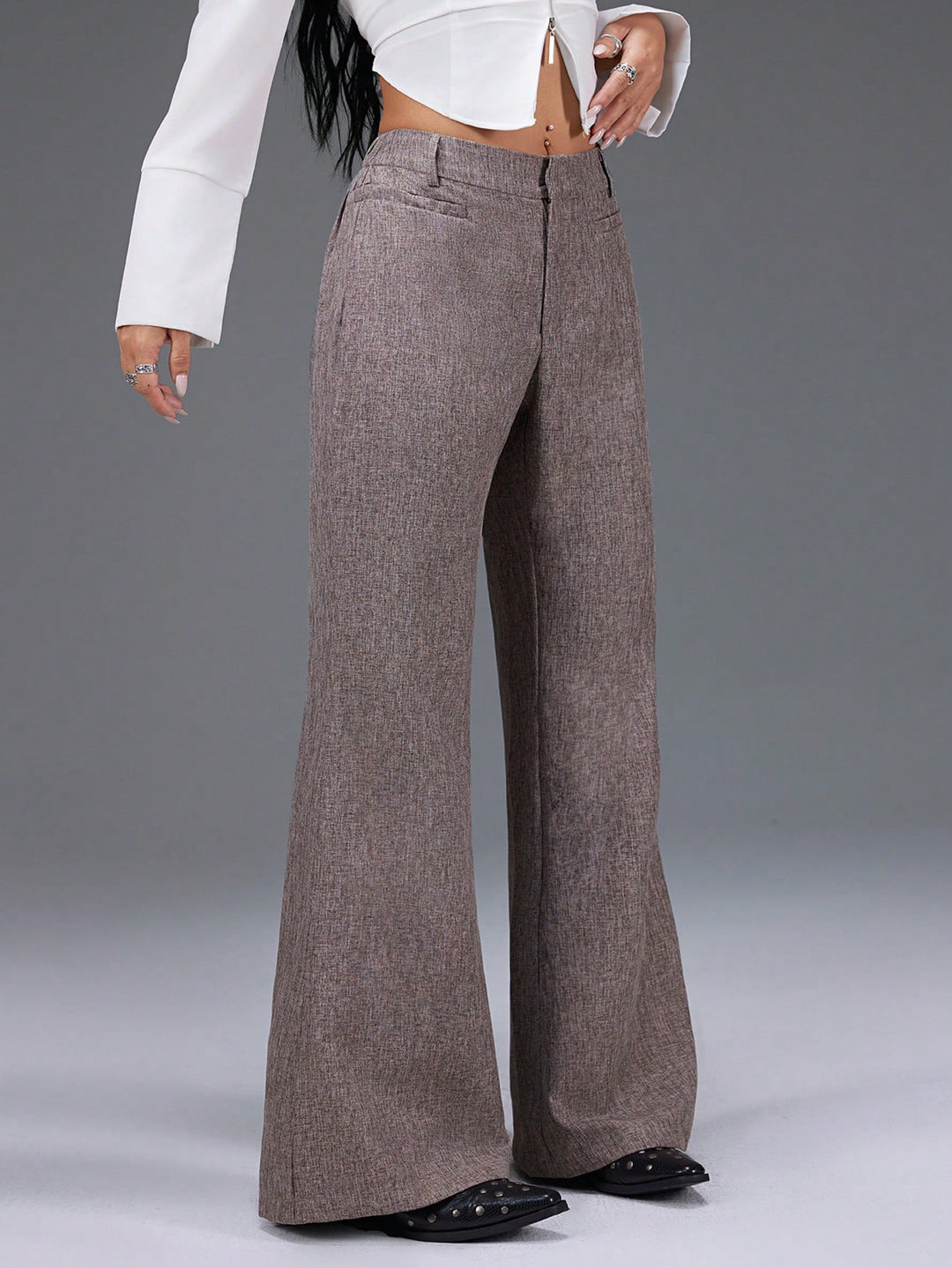 Pantaloni SHEIN, maro