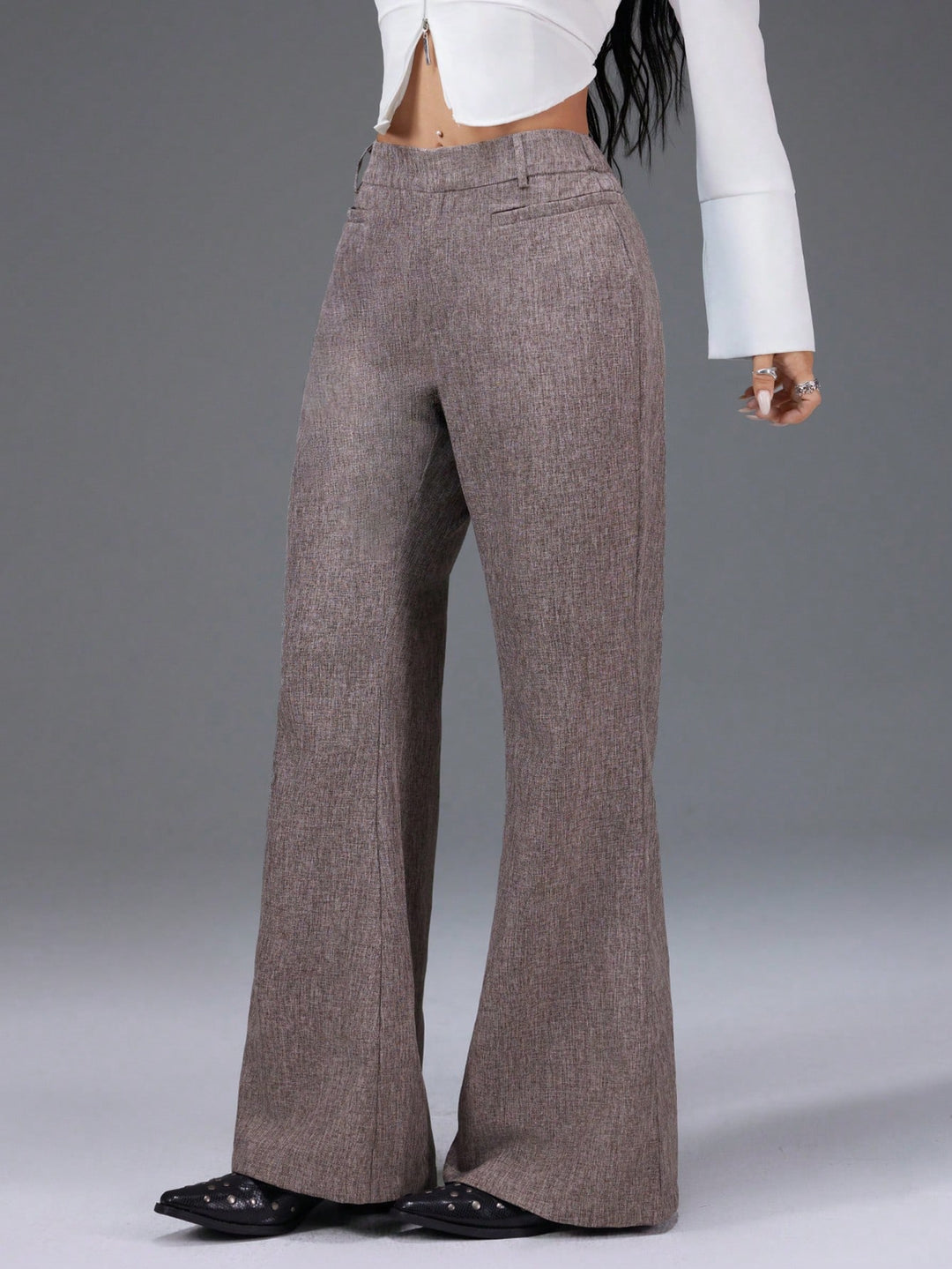 Pantaloni SHEIN, maro