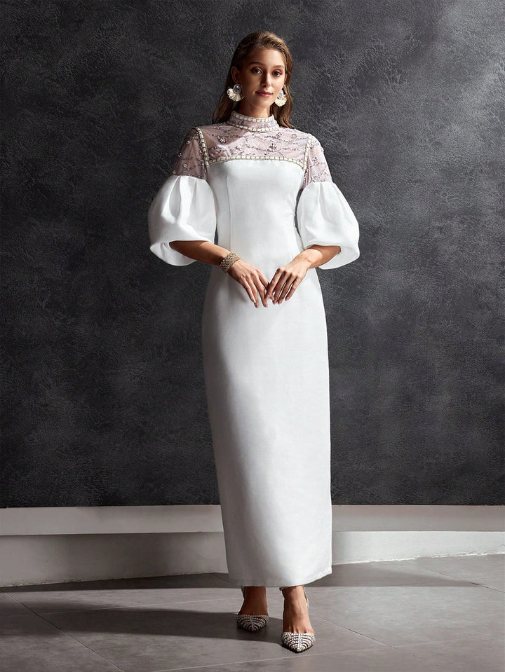 SHEIN maxi ruha, fehér