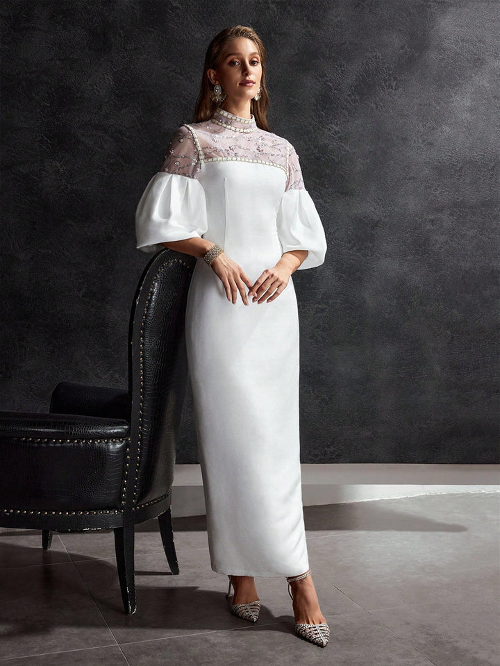 SHEIN maxi ruha, fehér