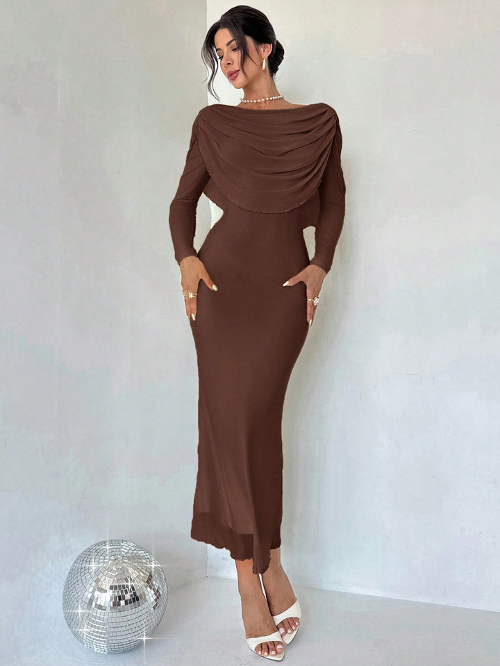 Rochie maxi SHEIN, maro
