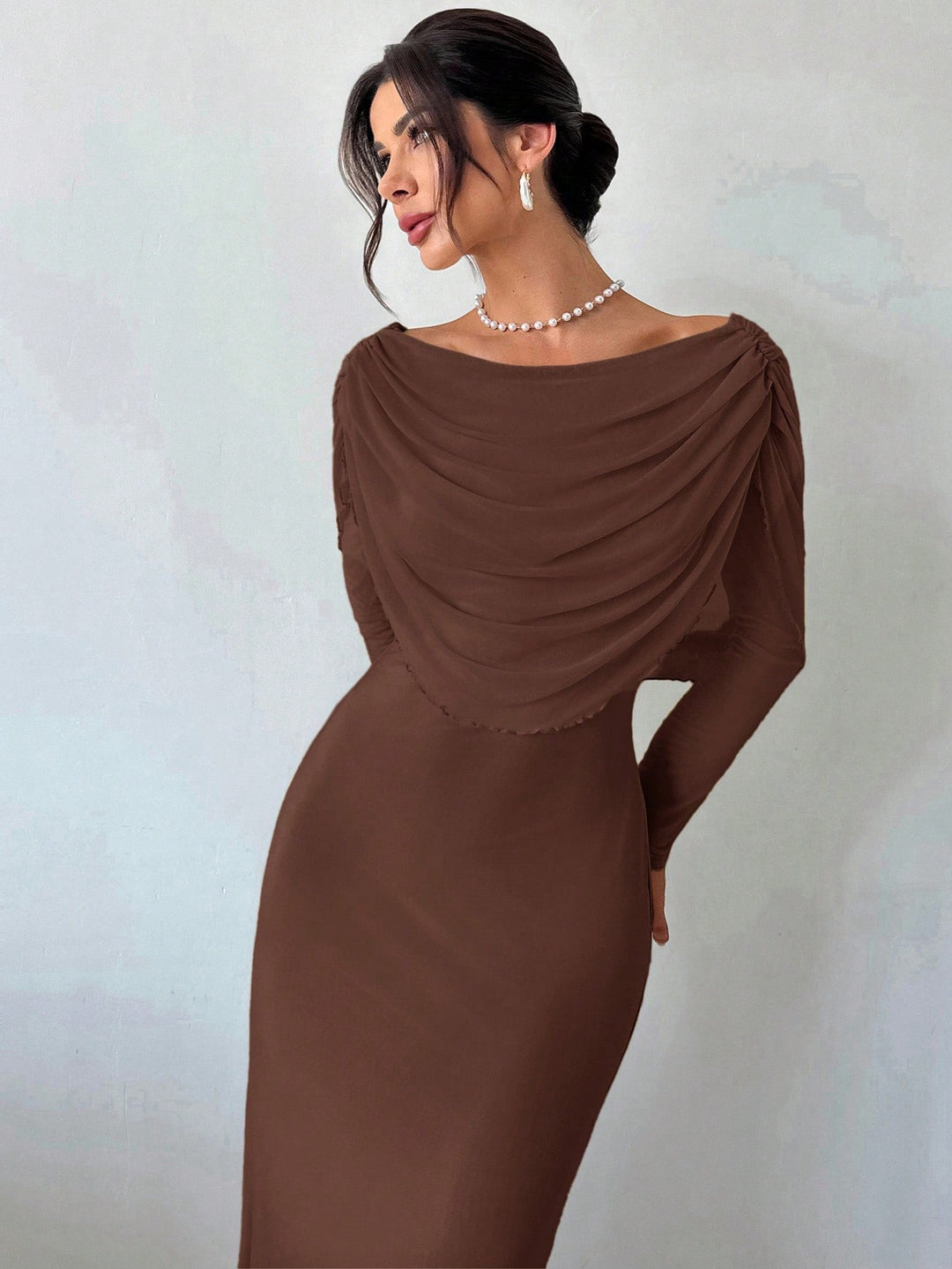 Rochie maxi SHEIN, maro