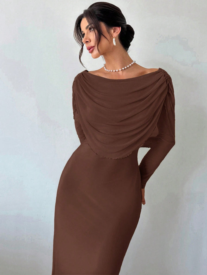 Rochie maxi SHEIN, maro
