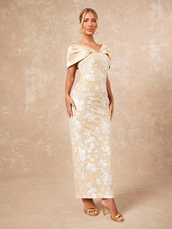 Rochie maxi SHEIN, bej
