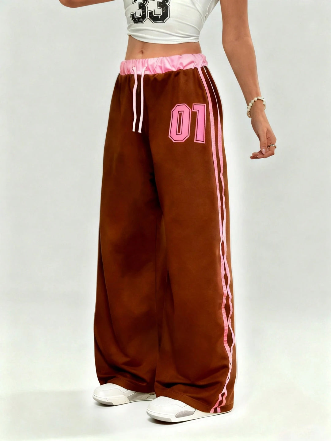 Pantaloni SHEIN, maro
