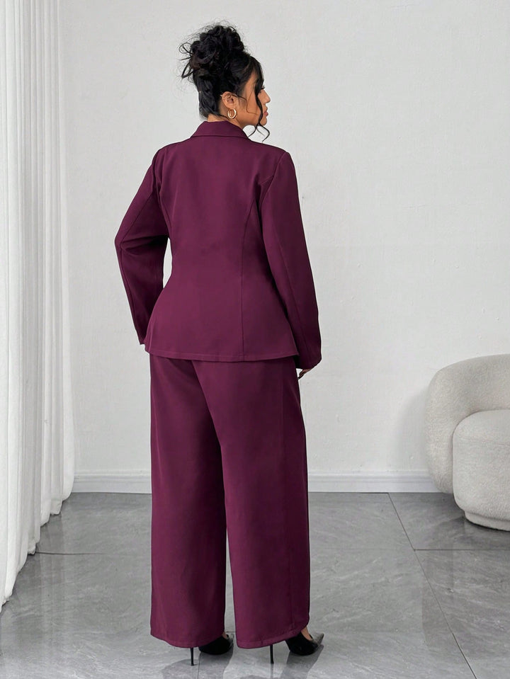 Costum SHEIN, vișiniu