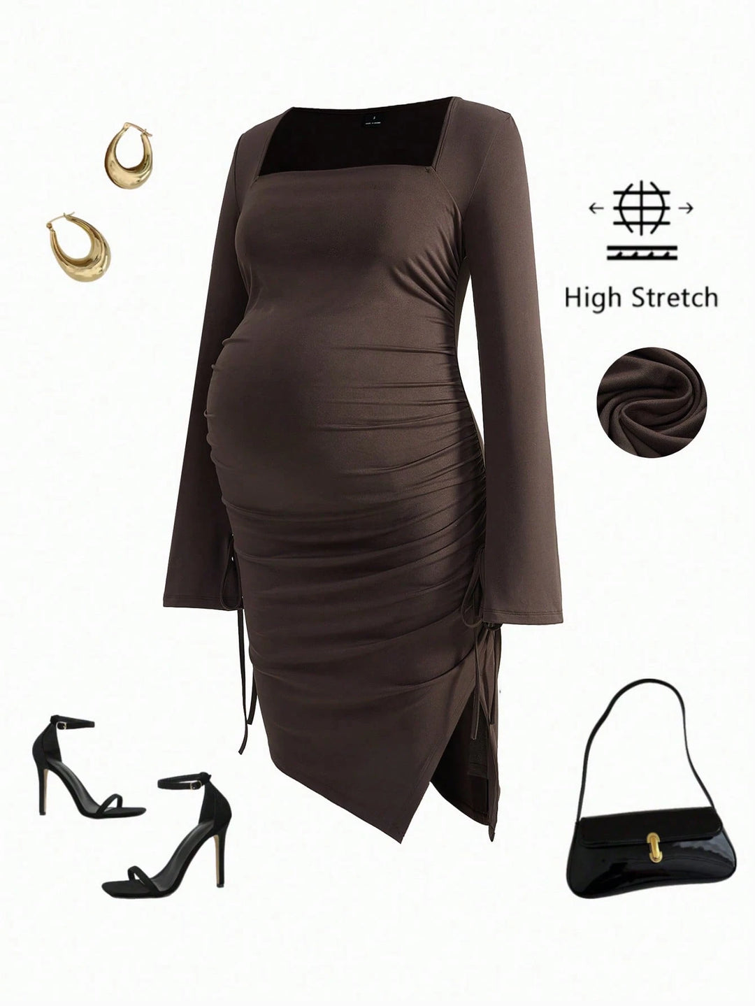 Rochie mini SHEIN, maro