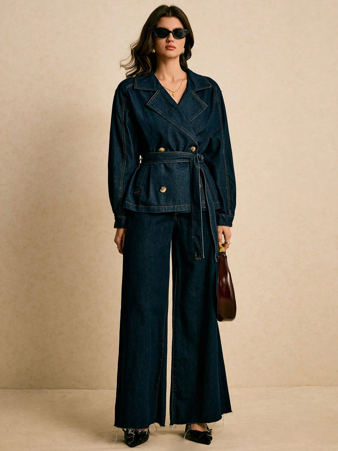 Jachetă denim SHEIN, albastru