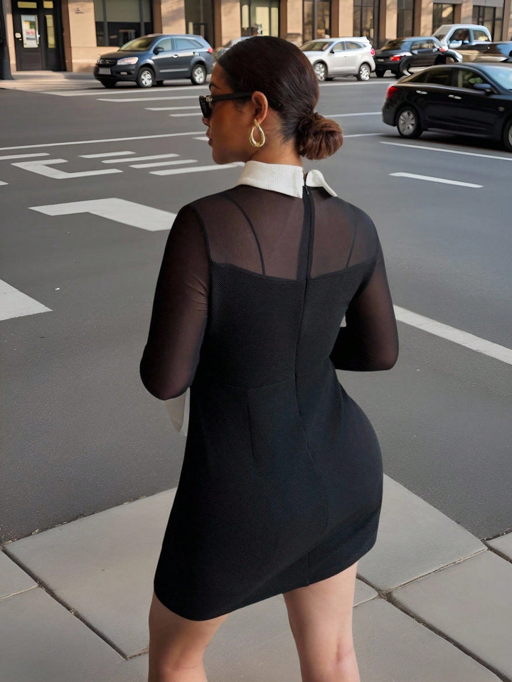 Shein Curve+ miniruha, fekete