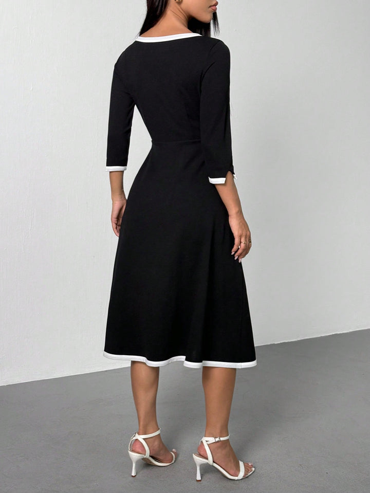Rochie midi SHEIN, negru
