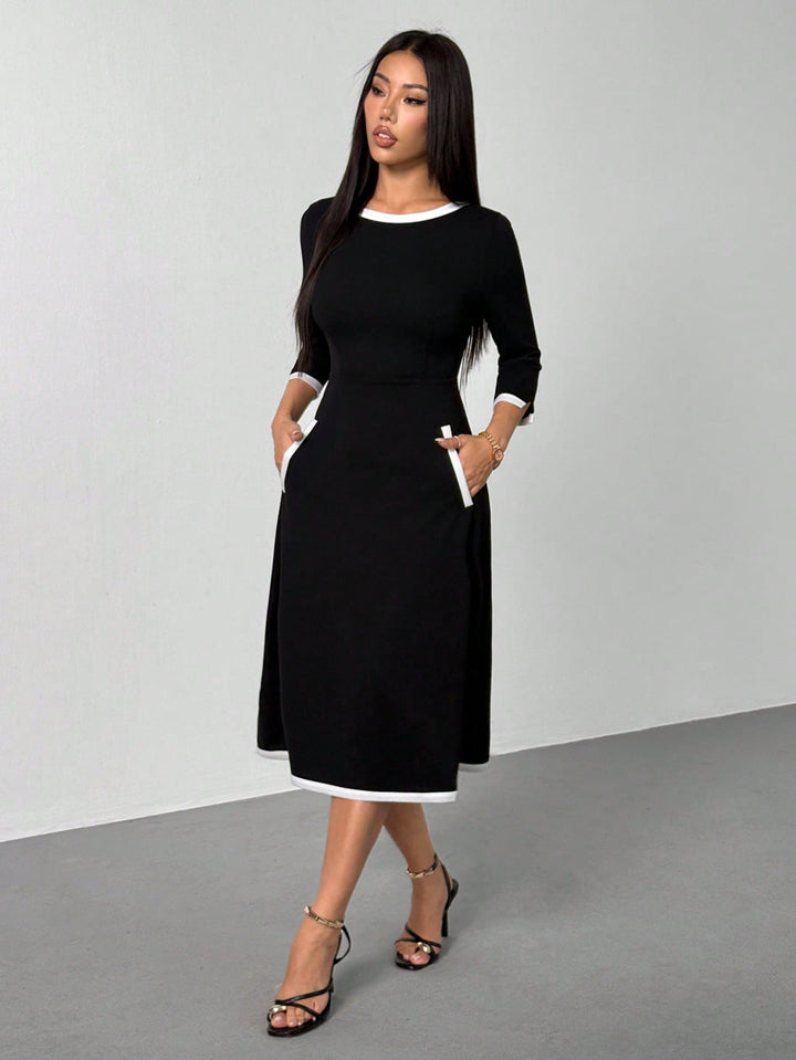 Rochie midi SHEIN, negru
