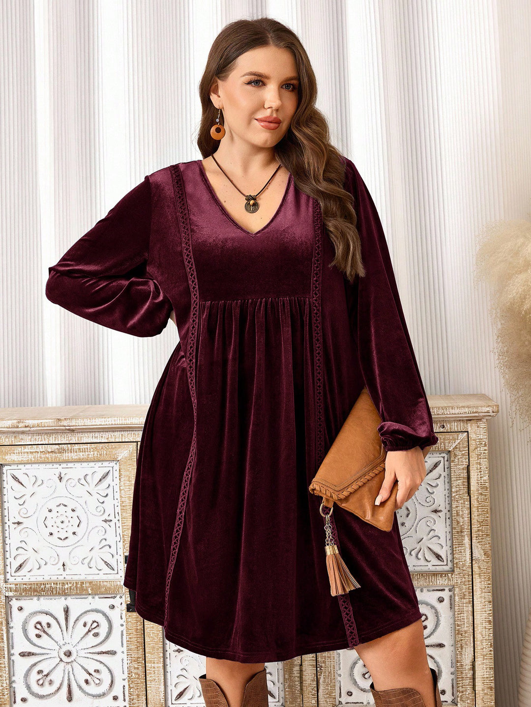 Rochie SHEIN, vișiniu