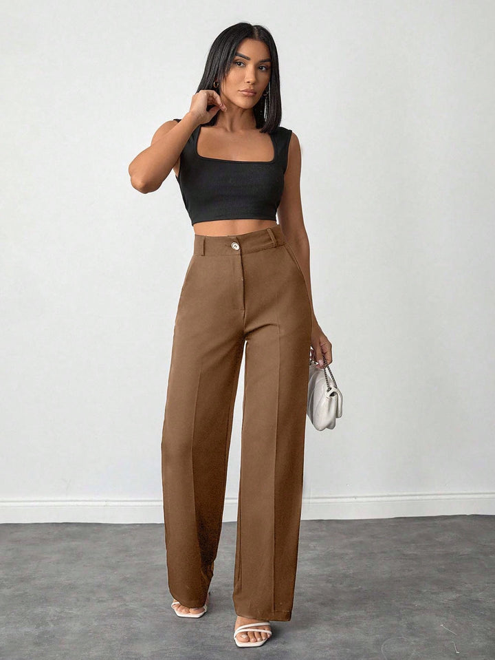Pantaloni SHEIN, maro